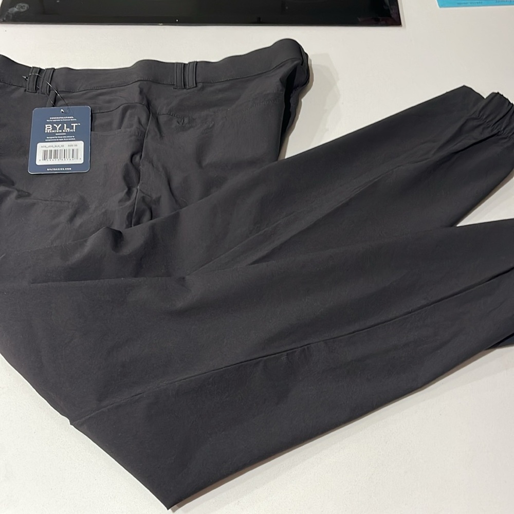 BYLT NWT Black Ace Jogger Pants 33 X 28